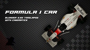 Formula1 car 3D Modeling timelapse and cinematic