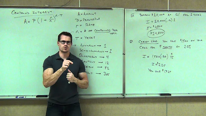 Prealgebra Lecture 7.6:  Solving Simple Interest and Compound Interest Problems.