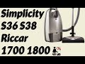 Simplicity S36 S38 Riccar 1700 1800 Vacuum Repair