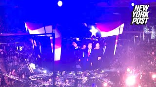 President-elect Trump walks into Madison Square Garden for UFC 309 with Elon Musk and RFK Jr. in tow