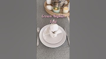 How to fold a Crown Napkin! #napkinart #fold #howto #hack #home #learning #tutorial