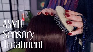 ASMR Sensory Relaxation Treatment 🌟 Ear to Ear Sounds, Hair Brushing, Head Massage