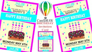 Birthaday card design in coreldraw by vce