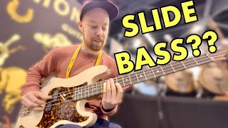 I Played SLIDE on a BASS GUITAR (NAMM Vlog)