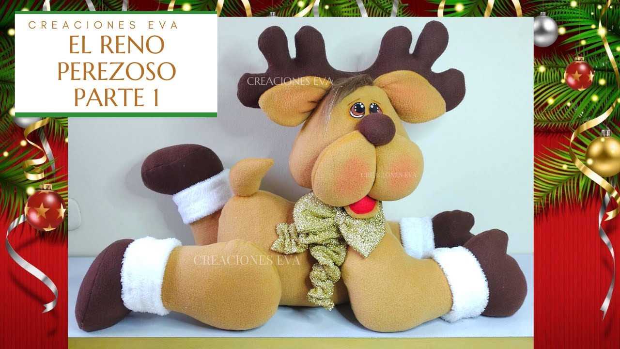 agudo Separar Obstinado 🦌🎄Muñecos navideños con molde (2022) El Reno Perezoso - Parte 1 - YouTube