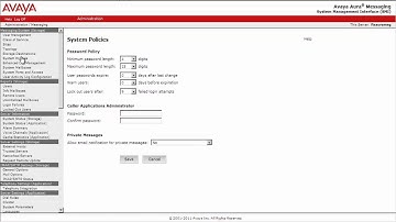 How to Configure Password Policy for Voicemail Users on Avaya Aura Messaging