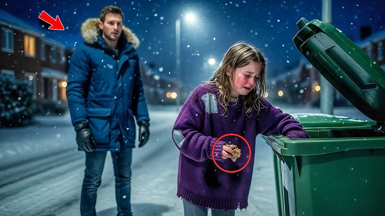 Single Dad Found a Little Girl Searching Trash on Christmas Eve — What He Discovered Broke Him