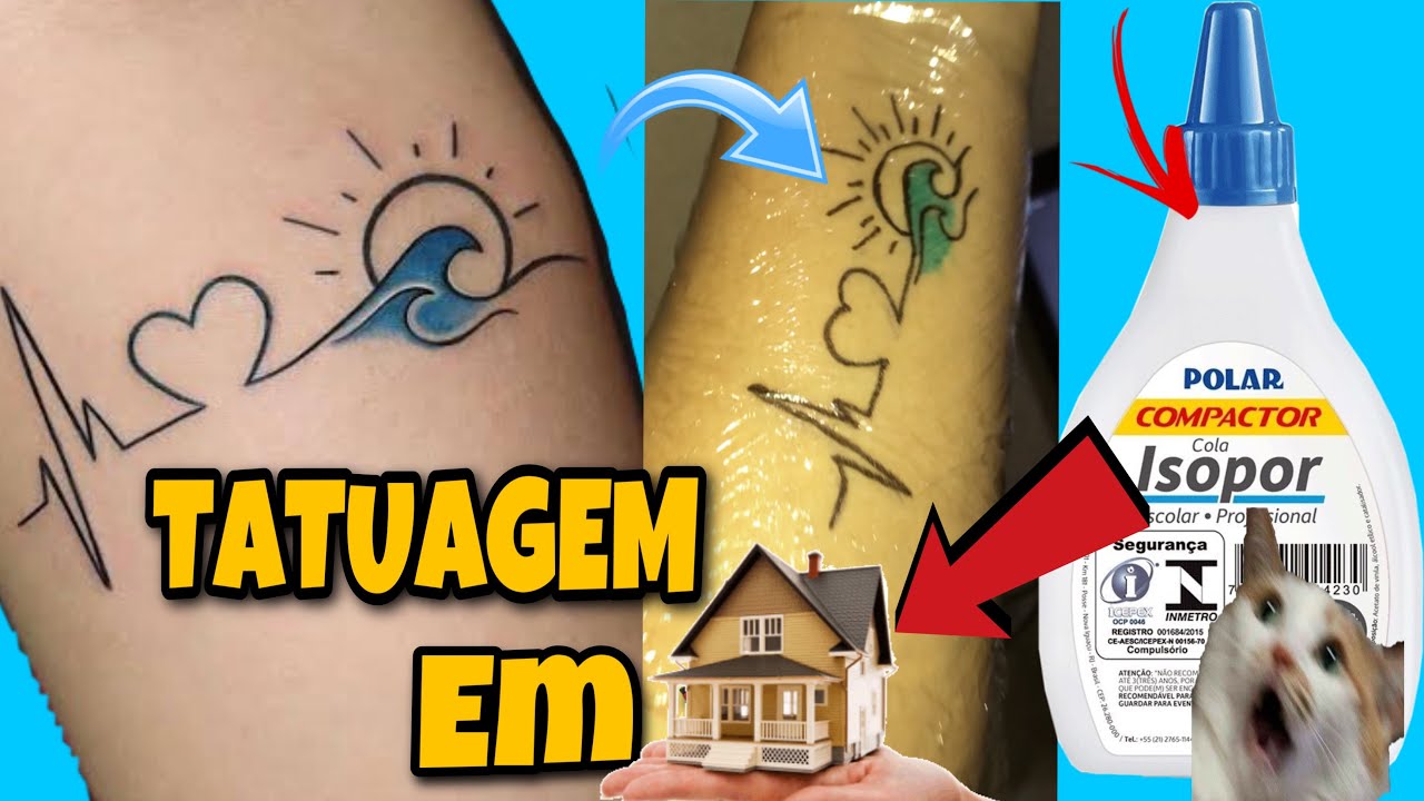 COMO FAZER TATUAGEM E DECALQUE EM CASA FÁCIL - YouTube