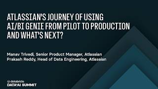 Atlassian's Journey of Using AI/BI Genie From Pilot to Production and What's Next? Atlassian's Journey of Using AI/BI Genie From Pilot to Production and What's Next?