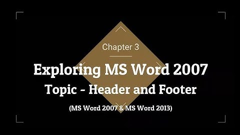 Class 6 Exploring MS Word (Topic - Header and Footer)