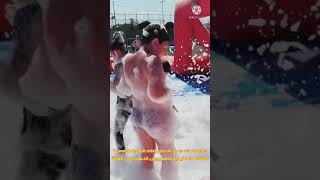 Sliding on the soap playground is very fun(التزحلق على ملعب الصابون ممتع جداً@)#
