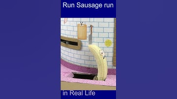 Run Sausage Run (BANANA) Game from cardboard (2) #shorts #funny #video