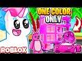 I Used Only ONE COLOR To Decorate My NEW APARTMENT in Adopt Me! Roblox Adopt Me Apartment Update