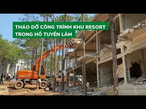 Video Cưỡng chế tháo dỡ khu resort nghỉ dưỡng xây không phép... - youtube