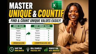 How to Use UNIQUE &amp; COUNTIF Function  in Excel