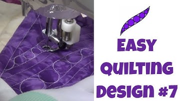 Machine Quilting Easy Circles Design - Beginner Quilting Tutorial with Leah Day