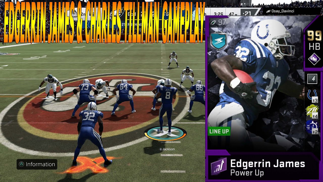 99 OVR EDGERRIN JAMES & CHARLES TILLMAN GAMEPLAY! MADDEN 20 POWER UP EXPANSION