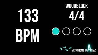 Metronome 133 BPM 4/4 - Woodblock
