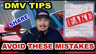 Celebrity DMV Tips: CAR FLIPPERS & BUYERS BEWARE! Fake Title California Registration & Title Net Worth