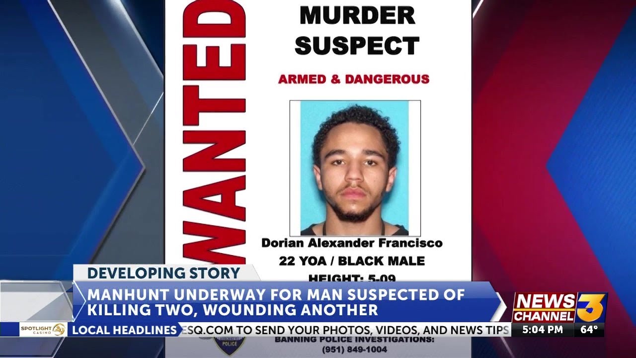 Manhunt underway for Banning man suspected of killing two, wounding ...