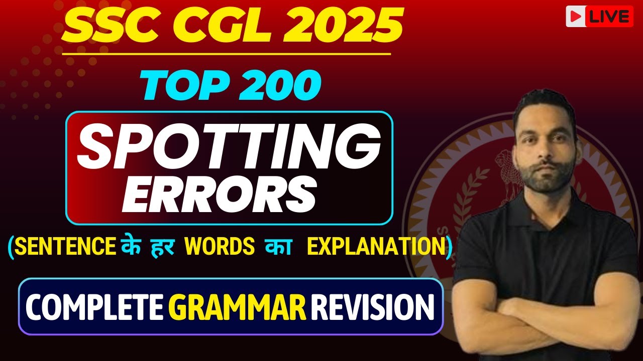 SPOTTING ERRORS | BASED ON NEW PATTERN | Jai sir 