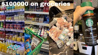 Restock and Groceries shop | Spending unlimited dollars | ASMR |Yashal