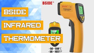 BSIDE Infrared Thermometer Professional Digital IR-LCD Temperature Meter -50~550 Non-contact Laser T