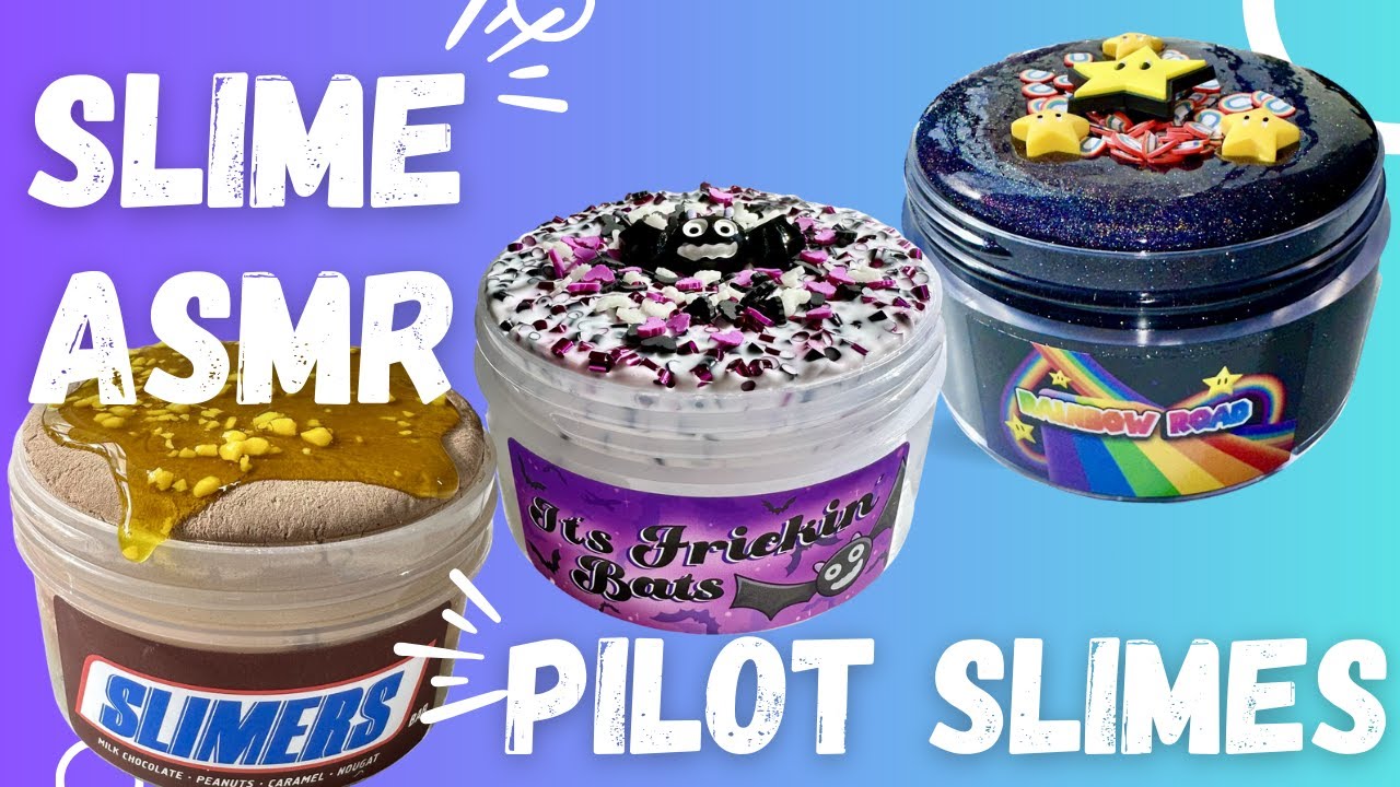 Pilot Slimes Slime ASMR - NO TALKING NO MUSIC JUST SLIME