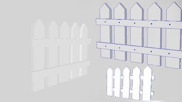 Maya 2018 3d Wooden Fence Tutorial (Easy Modeling)