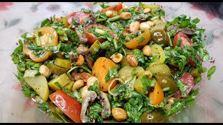 Rocca Tasty Salad |سلطة جرجيرعالمية بألذ طريقة ممكن تجربوها #cookingsketchbook#salad#سلطة#vegan#طبخ