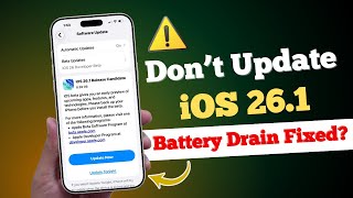 Don't Update iOS 26.1 Your iPhone 🥵 Battery Drain Fixed? in Hindi screenshot 5