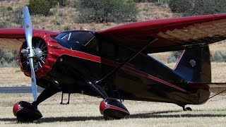 Flight in 1937 Stinson Reliant 'Gull Wing' NC18425 at Agua Dulce Airport (GoPro)