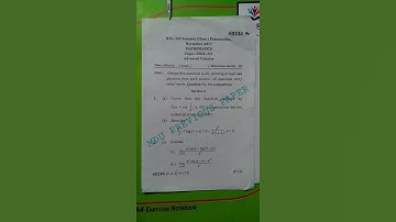 B.Sc 3rd semester (Hons.) Mathematics... ADVANCED CALCULAS,2017