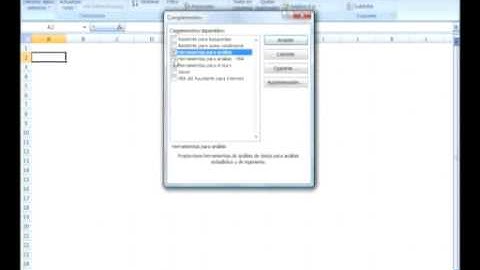 Estadística - Instalación de complementos en EXCEL 2007