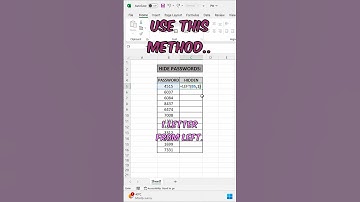 HIDE IT LIKE THE HACKERS: Hide Passwords 🔒 | MS-EXCEL | 10 Second PC | #shorts #excel
