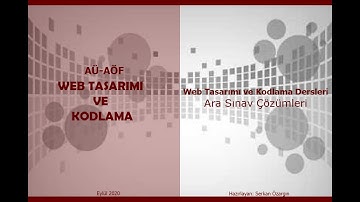 İÇERİK YÖNETİM SİSTEMİ DERSİ 2019 YILI ARA SINAV ÇÖZÜMLERİ