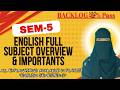English semester-5 full subject overview & important questions💯✅/O.U/ Sem-5 backlog english 2026