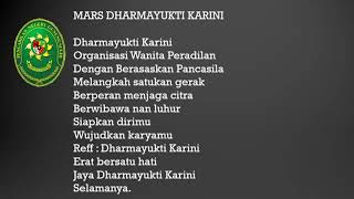 LIRIK DAN MUSIK MARS DHARMAYUKTI KARINI PN GUNUNG SUGIH