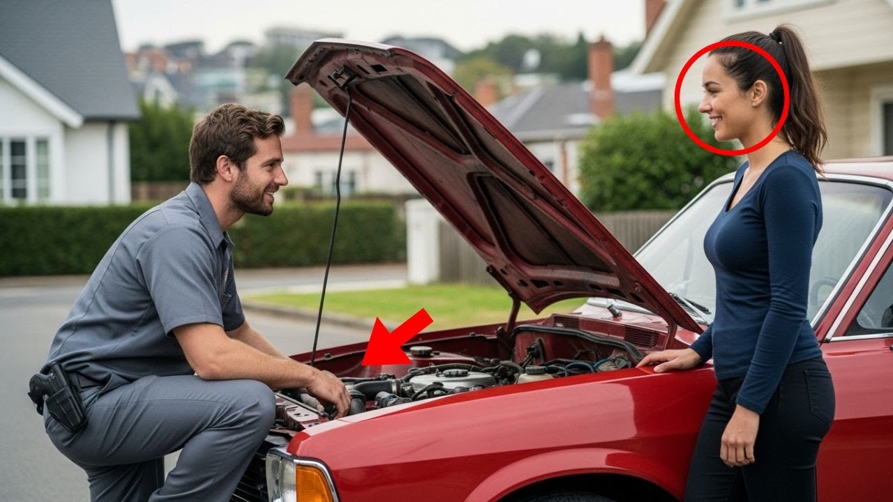 Un mecánico mendigo ayudó a una misteriosa mujer sin saber que era millonaria, al día siguiente…