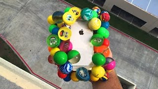 Can Bouncy Balls Protect iPhone 6 from 100 FT Drop Test onto Concrete?  GizmoSlip