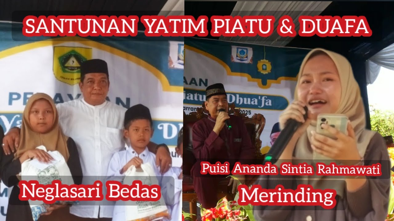 Puisi Bikin Menangis Ananda Sintia Rahmawati Di Acara Santunan Yatim Di Desa Neglasari