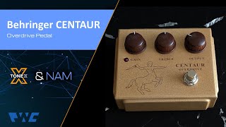 Behringer Centaur Overdrive: Demo & TONEX / NAM models - YouTube