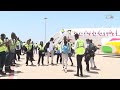 L’arrivée  des Lions Sénégal à l’aéroport  Blaise Diagne de Diamniadio , après  leur match au Caire