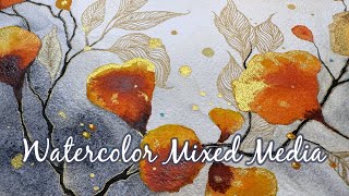 Watercolor Abstract Painting with Zentangle Art | Relax & Follow Along
