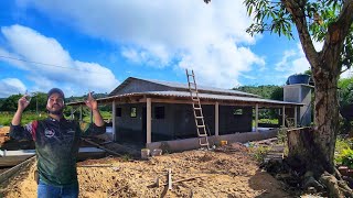 OLHA COMO ESTA FICANDO A CASA NOVA DA FAZENDA  UM CASARÃO ENORME