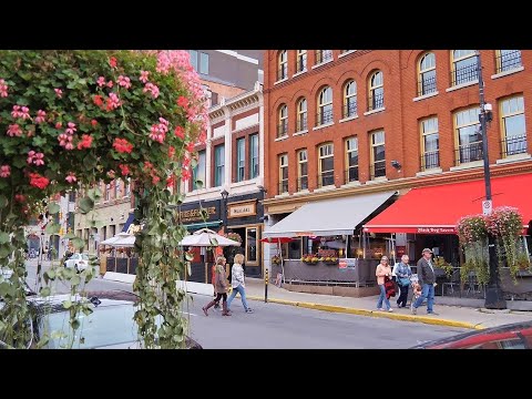 Downtown Kingston Canada virtual tour waterfront, City Hall and Kingston streets life travel vlog 4K