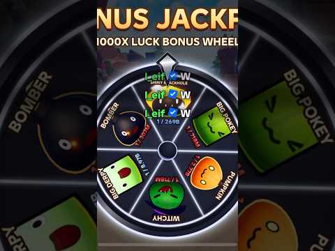 Jackpot spin inside of Roblox slime rng