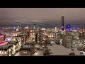 Ночной город Нур-Султан / Астана с высоты птичьего полёта. (Абу-Даби Плаза ночью)