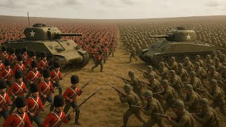 300.000 British Red Coats  Vs 200.000 Modern Soldiers \Ultimate Epic Battle Simulator 2 /UEBS2 screenshot 4