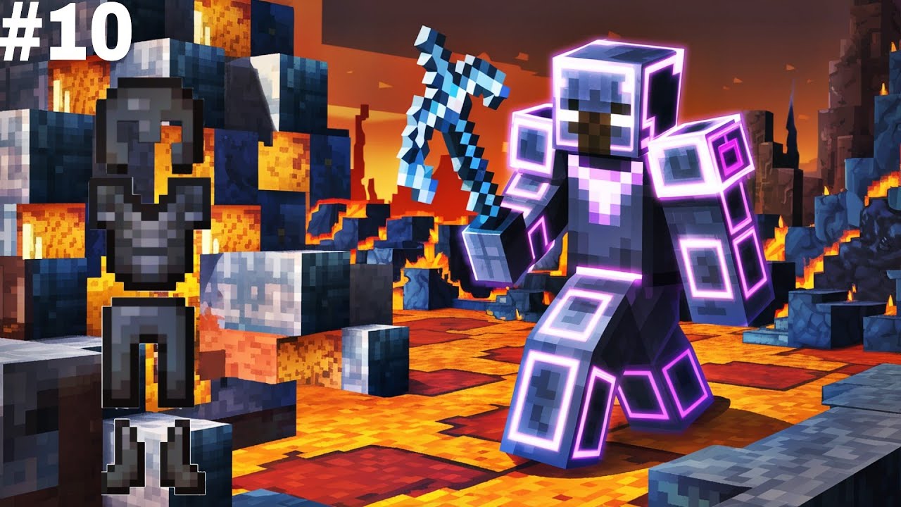 I Got FULL NETHERITE ARMOR in Minecraft Survival! 🔥 (#10) - YouTube